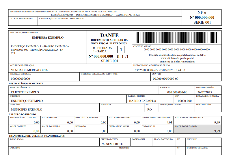 Nota Fiscal Eletrônica