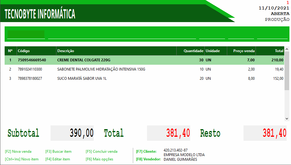 PDV - Ponto de venda / Frente de caixa